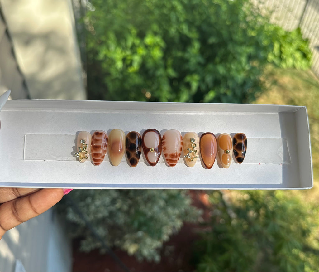 Gold Link Nail Set