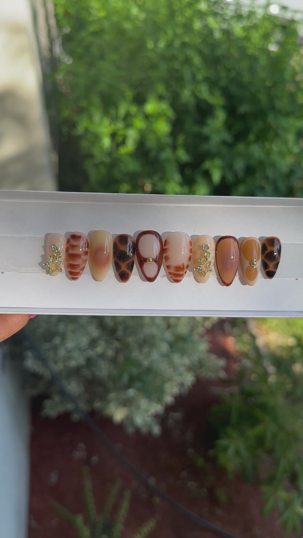Gold Link Nail Set